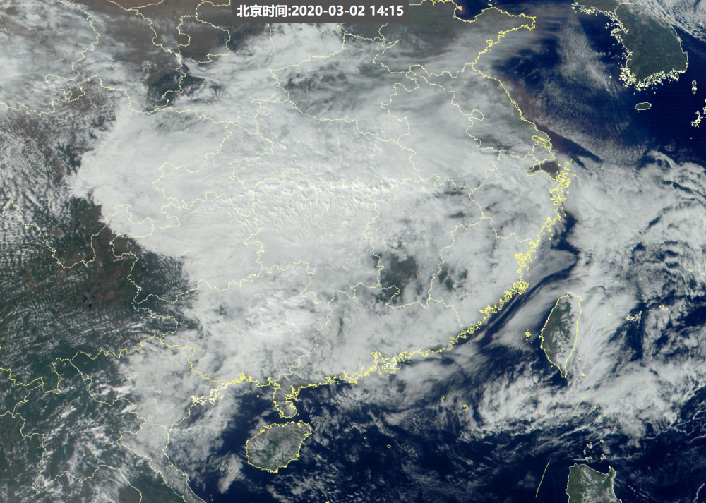 3月2日仍然是大范围阴雨天气正在启动的状态