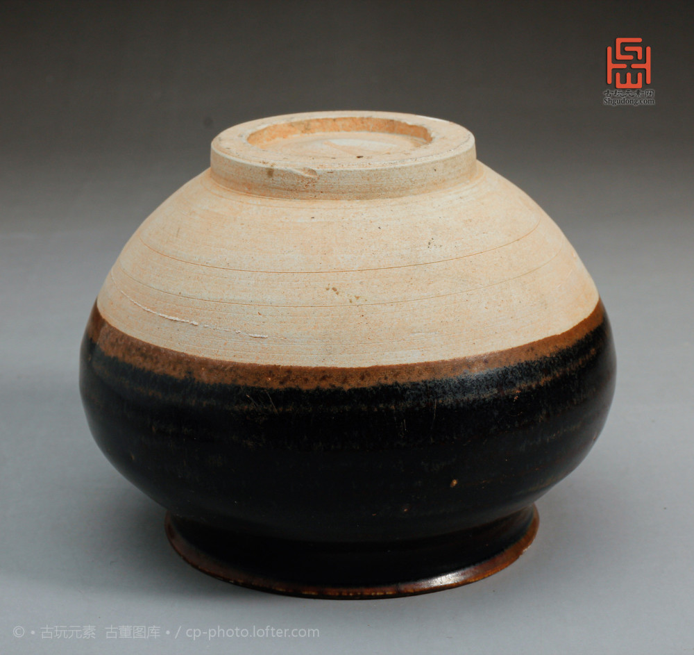 宋元磁州窑黑釉罐