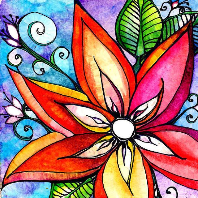 美国艺术家用好看的图形配艳丽的色彩,描画了艳丽的世界