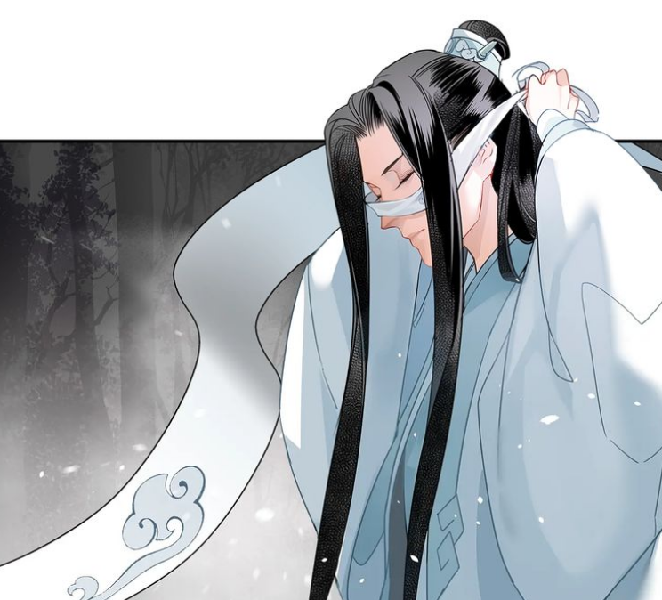 《魔道祖师》漫画,蓝湛摘抹额,魏无羡:也没什么了不起的