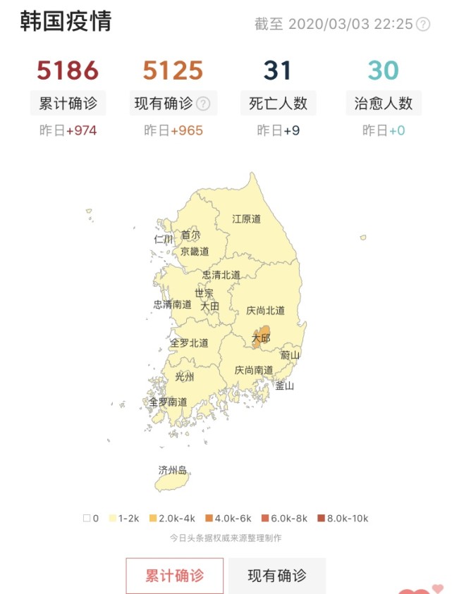 韩国新冠疫情确诊已超5100例会不会对其经济造成重大影响