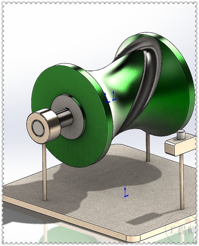 用solidworks设计的往复式沟槽机构,只需要建模4个零件