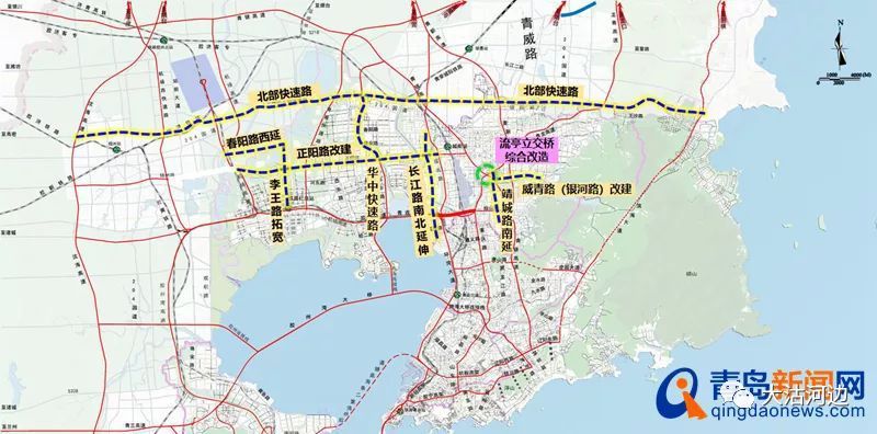 青島北部快速路膠州段:正進行方案研究,初步確定為雙向六車道!