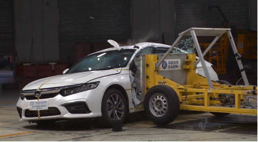 本田inspire碰撞测试a柱断裂 结果不如帕萨特