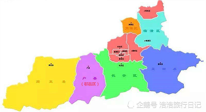 西安市行政区划图我们不妨拿高陵区和临潼区做对比,因为这两个都是城