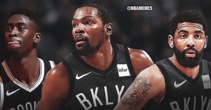 社交圈:球迷制作篮网2021年夺冠p图 下季他们也有四巨头?