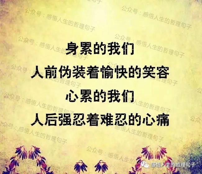 有一种苦叫心苦有一种累叫心累