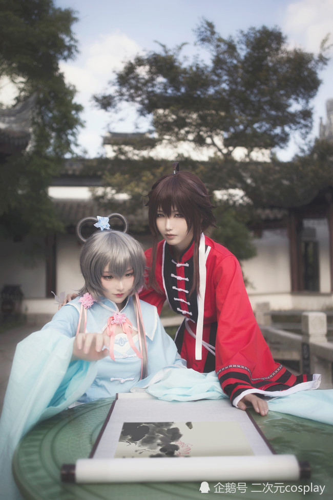 很有故事感,南北组同人洛天依&乐正绫cos,如诗般的画境