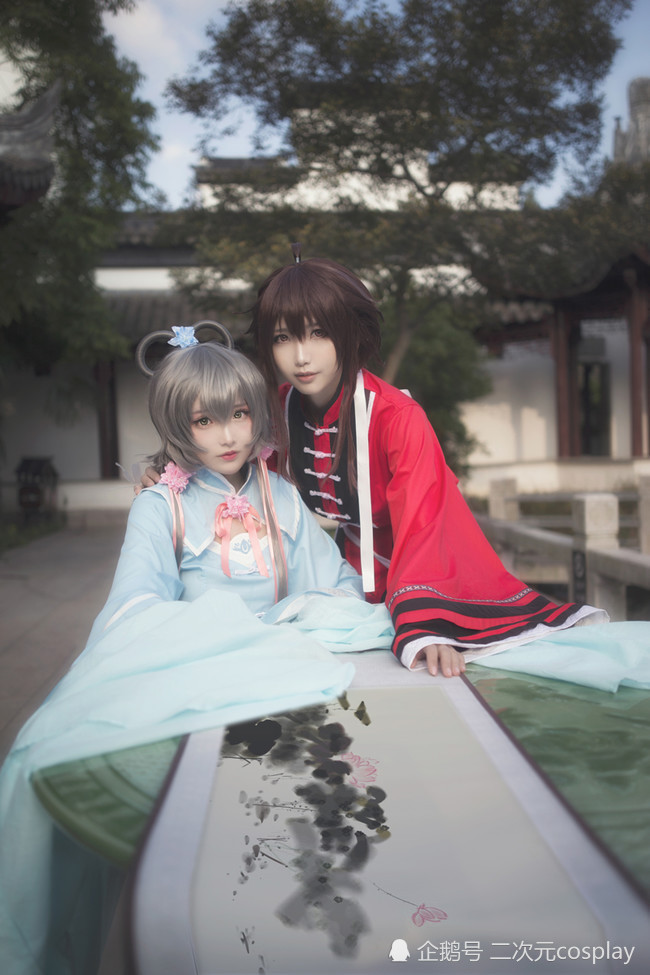 很有故事感,南北组同人洛天依&乐正绫cos,如诗般的画境
