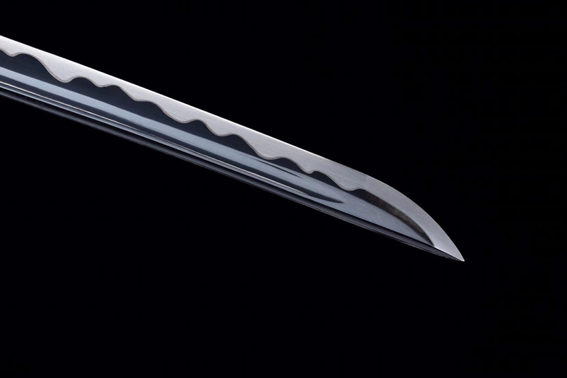 武士刀-井村,弹簧钢锻造烤黑研白刃