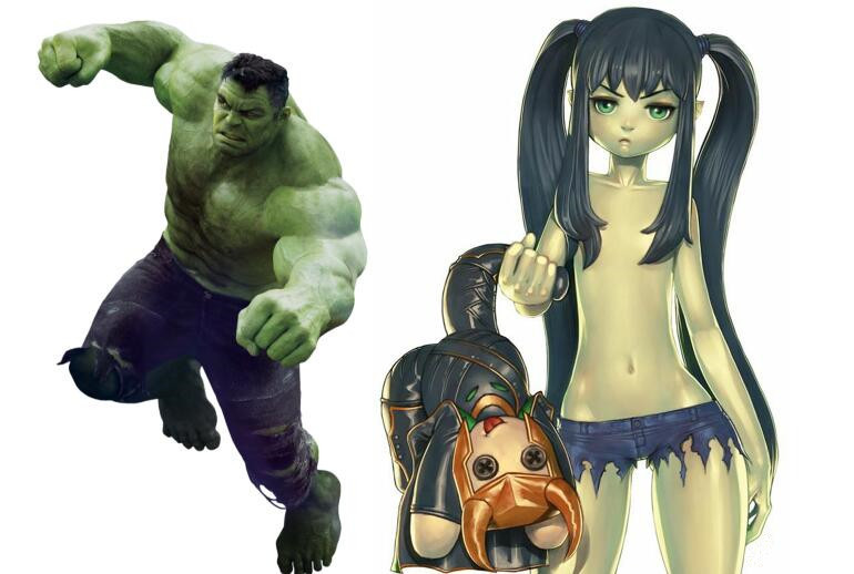 复仇者性转浩克变萌萝莉女美队的腰肌太赞了