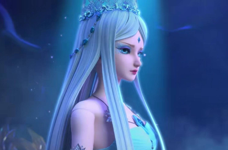 叶罗丽头戴皇冠的冰公主婀娜多姿有两大骑士护航女神标配