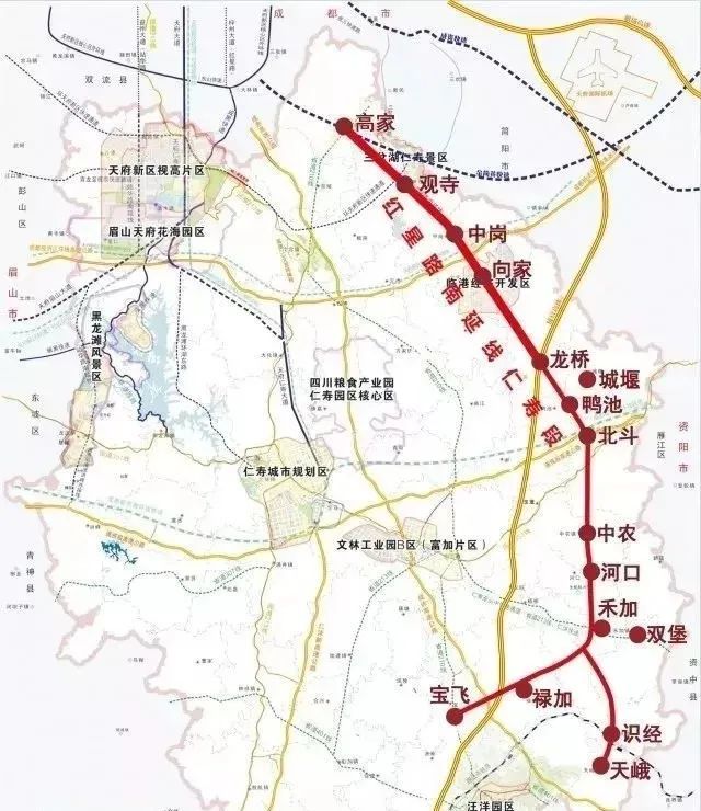 红星路南延线仁寿段预计2021年6月30日前全线通车