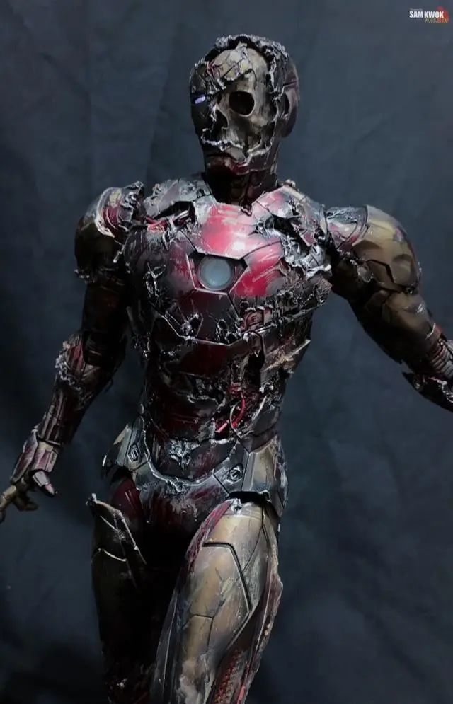 模玩控:"丧尸"样式钢铁侠mark46模型改造