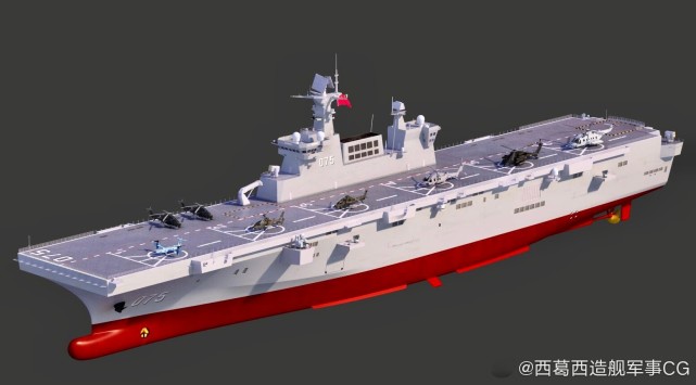 3号舰在建,2号舰即将下水,首舰邻近服役,075两栖舰进展神速!