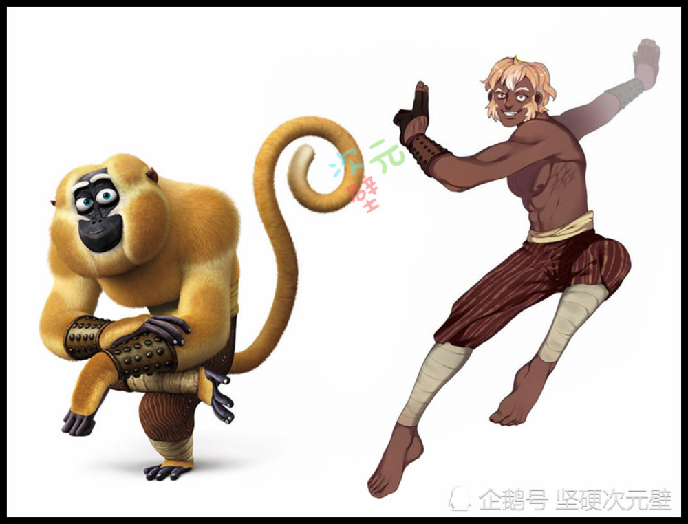 当功夫熊猫"全员拟人",阿宝变柔软的胖子,沈王爷翩翩公子太帅了