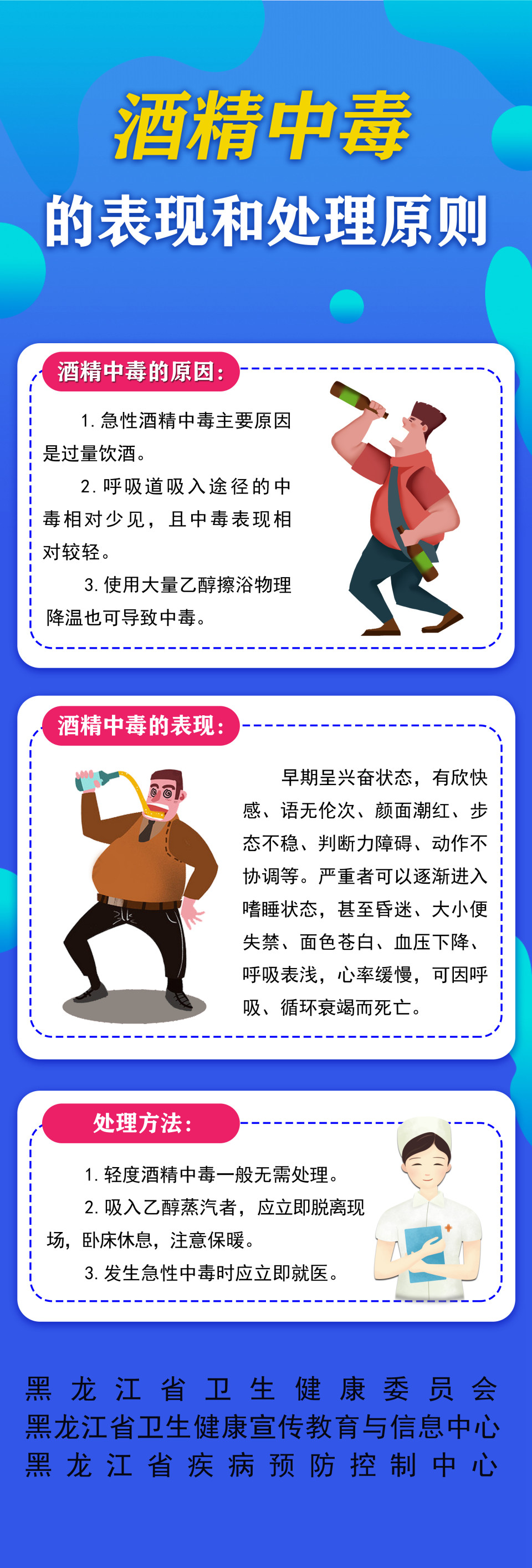 酒精中毒的表现和处理原则