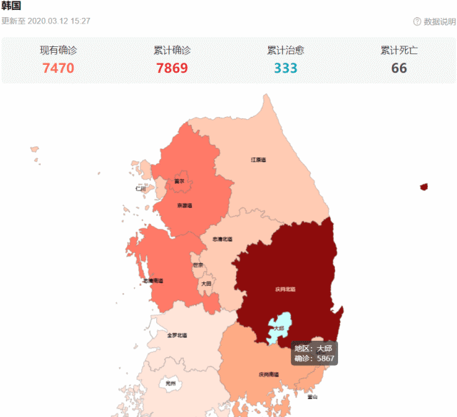 韩国首尔出现聚集性疫情感染已经突破102例