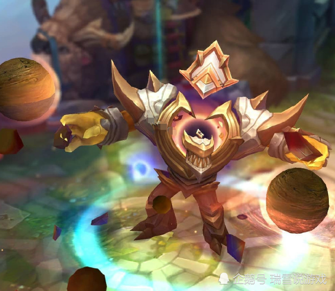 lol至臻石头人模型预览,和"滚筒洗衣机"毫无违和,越看越像