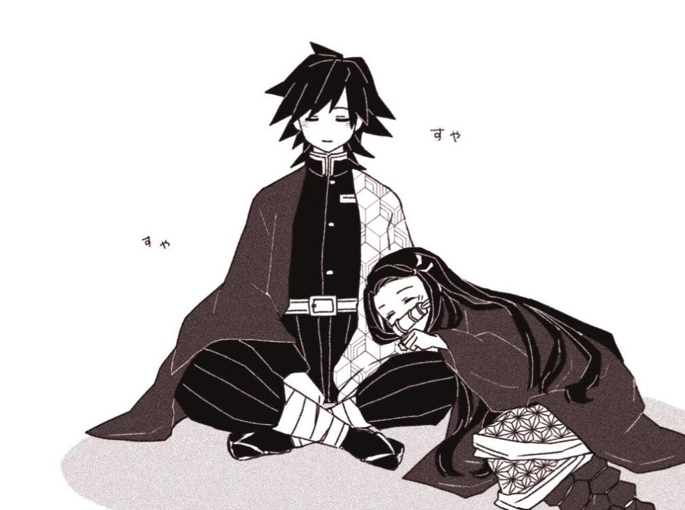 鬼灭之刃:当祢豆子和富冈义勇成为兄妹,场景引起强烈舒适