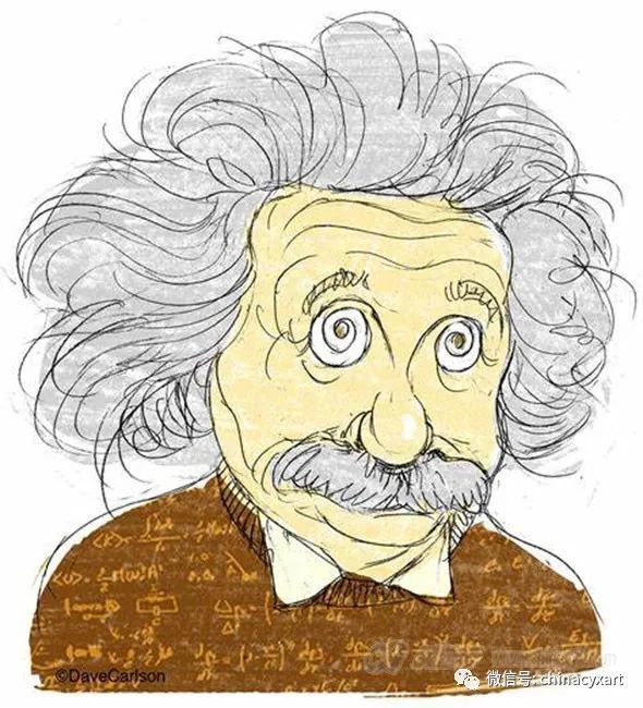 美国物理学家爱因斯坦漫像