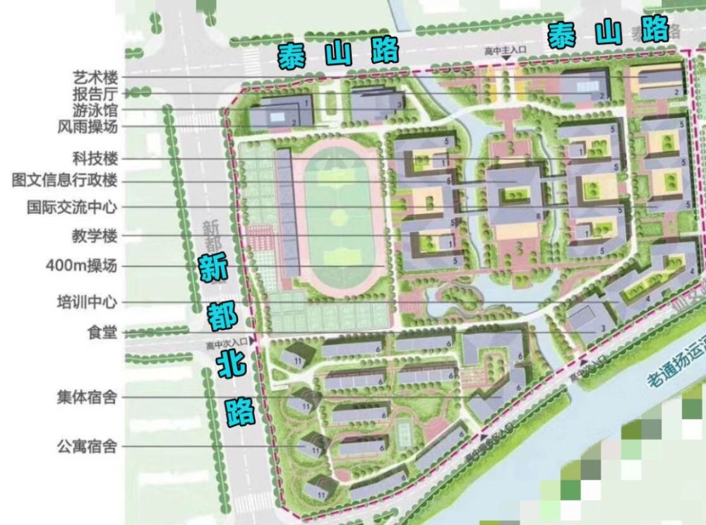 科技樓,國際交流中心,教學樓 圖文信息行政樓,食堂,公寓宿舍 位於仙女