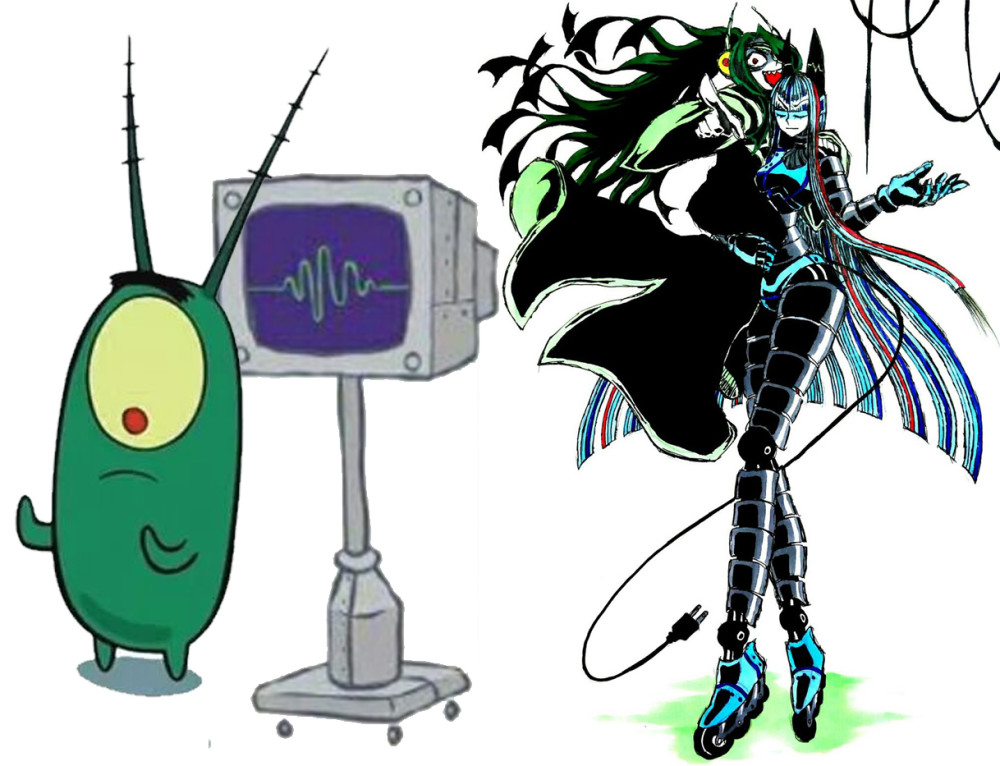 海绵宝宝拟人妹子化派大星瞬间萌化痞老板和凯伦有点邪恶