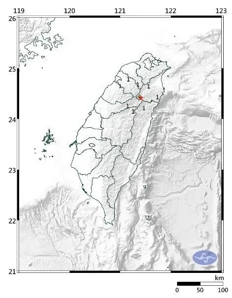 台湾宜兰县接连发生地震最大震度4级