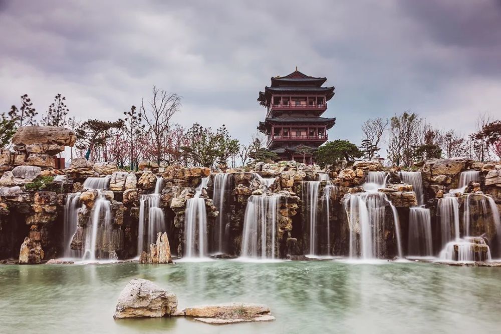 大洋灣景區地標建築登瀛閣