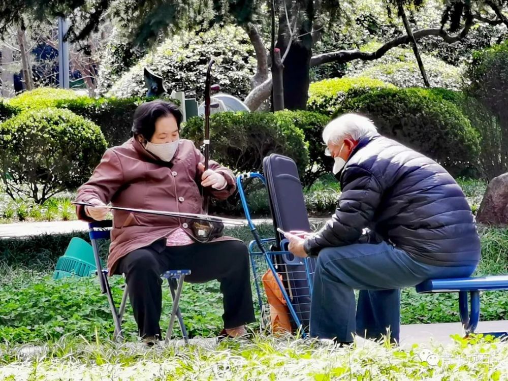 公园里自娱自乐的老人们
