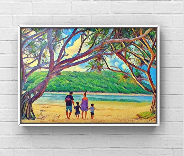 "一家四口的照片,还被周杰伦弄成一副油画挂在了墙上,可谓是相当幸福