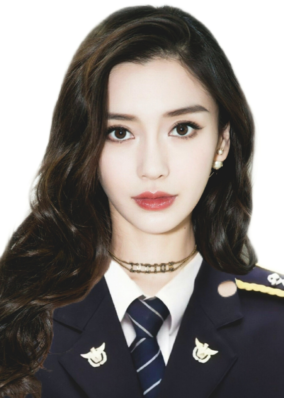 范冰冰警服大头贴,杨幂警服大头贴,看到baby:果然英姿飒爽