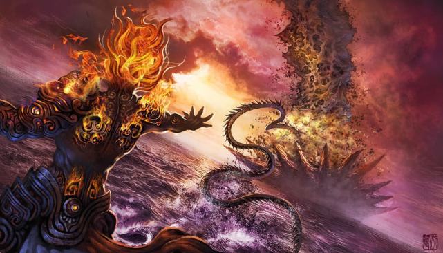 上古神话中十大海神兽第一鲲第二大角轩辕第三玄武第四犼