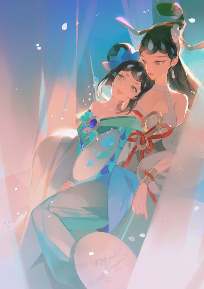 王者荣耀优秀同人作品展示大小乔青白蛇皮肤