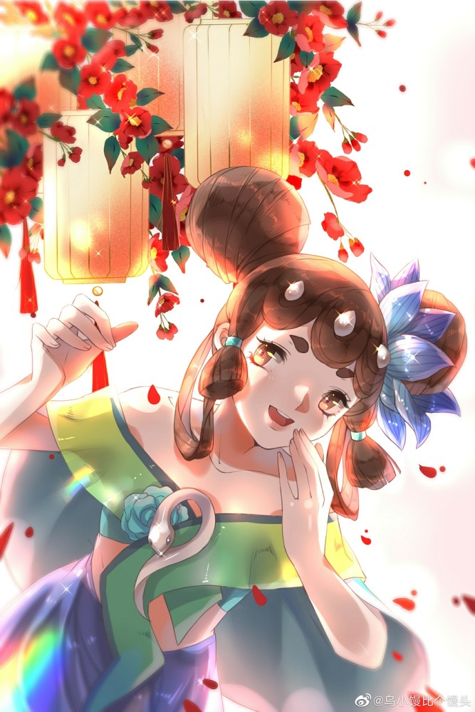 王者荣耀:【优秀同人作品展示】大小乔青白蛇皮肤