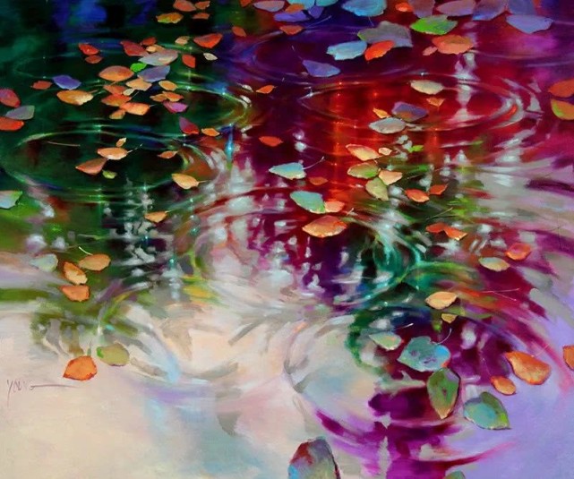 色彩水乳交融冷暖对比强烈画面却展现安静的氛围