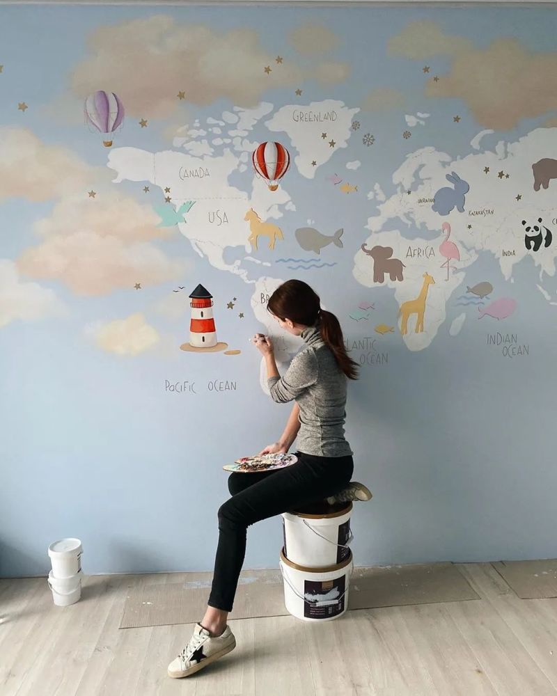 自己的房子自己画这样的墙绘真是太有幸福感了