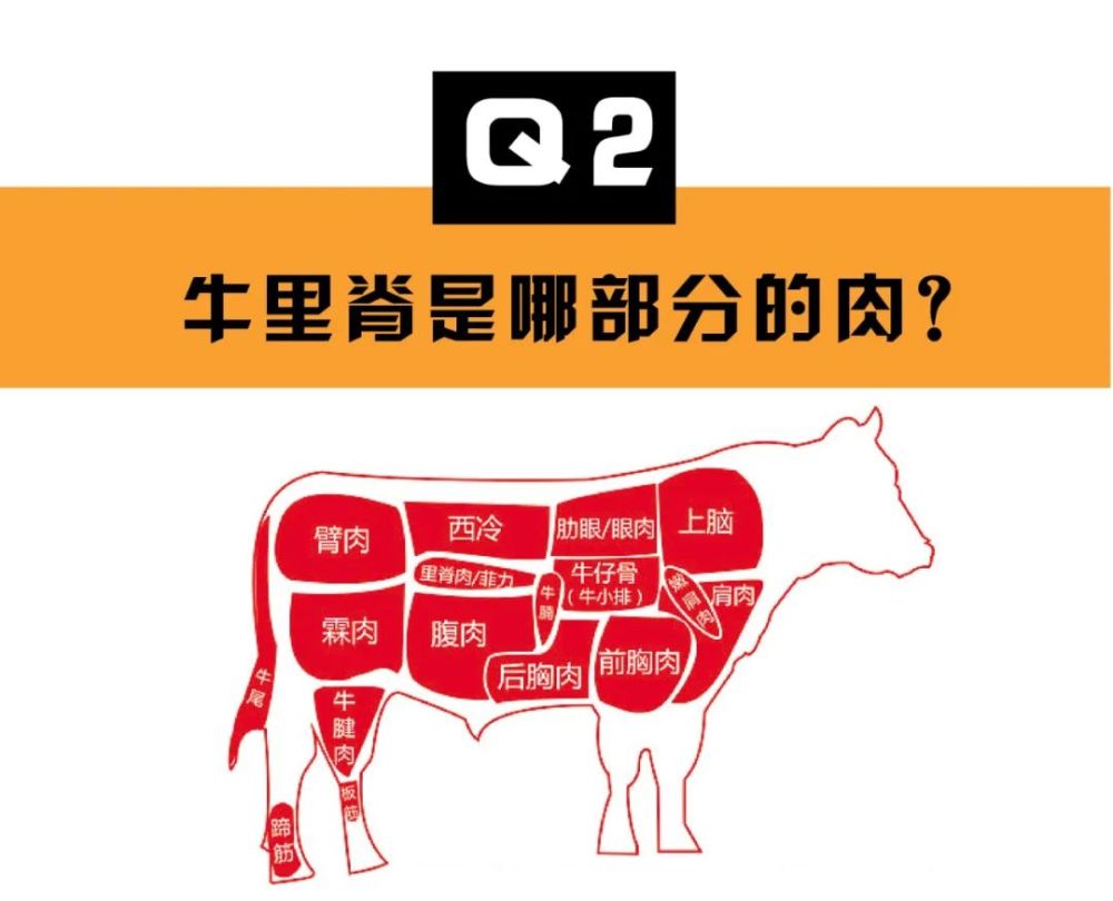 牛裡脊肉是切割自 牛背部的柔嫩瘦肉