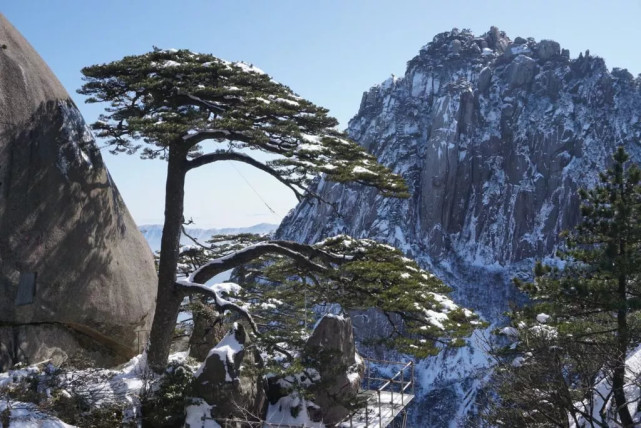 遊覽玉屏景區一定不能錯過的是黃山三大主峰中的天都峰和蓮花峰,以及