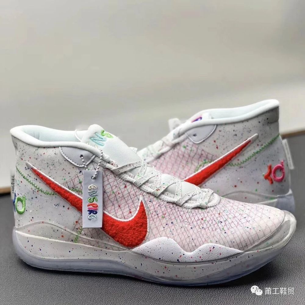 真正的实战神器颜值性能极佳全新耐克杜兰特kd12白红联名开箱