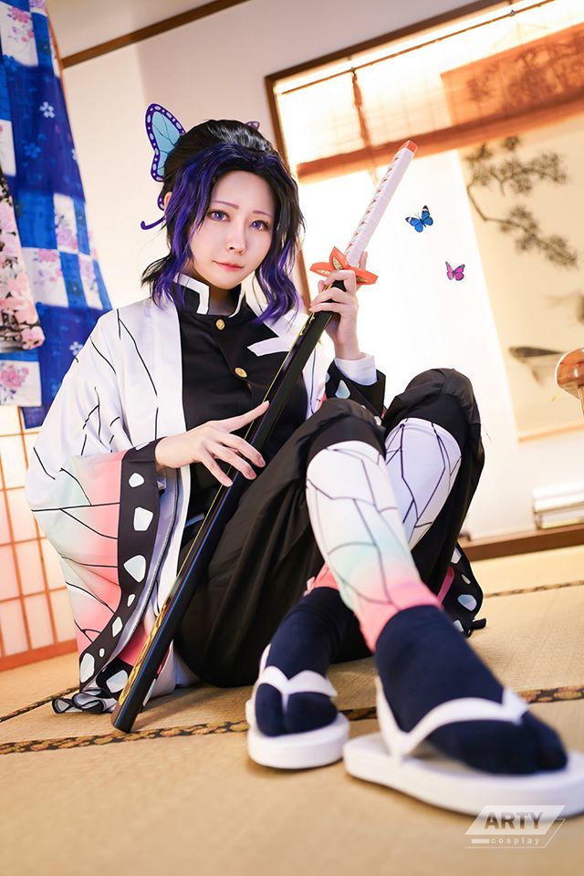 《鬼灭之刃》蝴蝶忍cos,这个忍姐真的很温柔呢_腾讯新闻