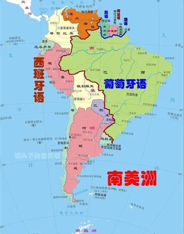 原荷兰殖民地——苏里南的母语是荷兰语,原英国殖民地——圭亚那合作