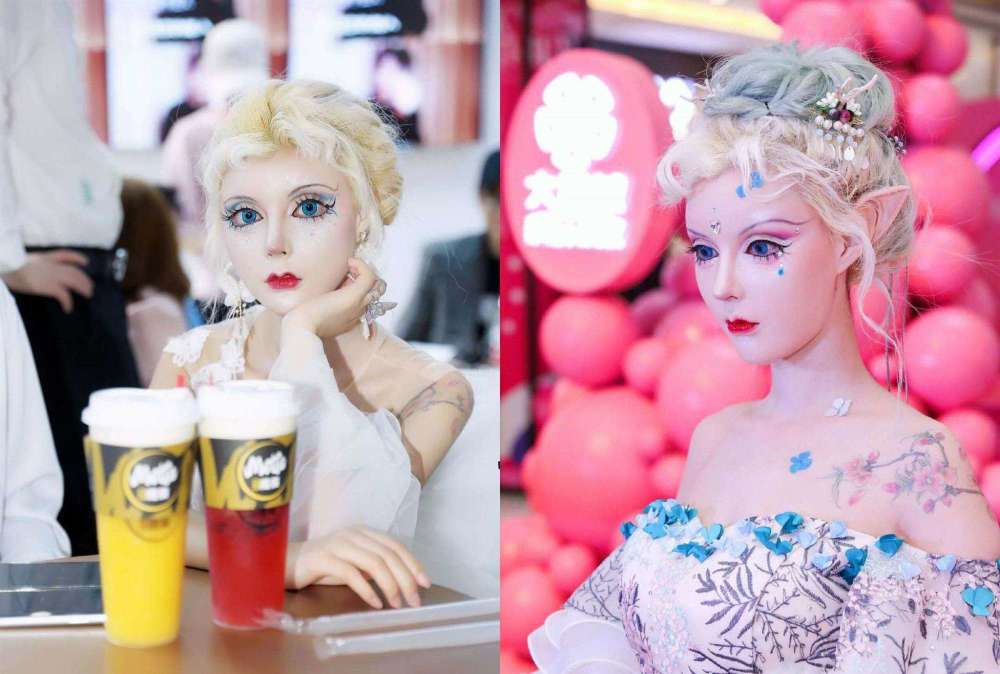 中国第一真人"芭比娃娃",嘴巴小到难以进食,卸妆后让人吃惊!