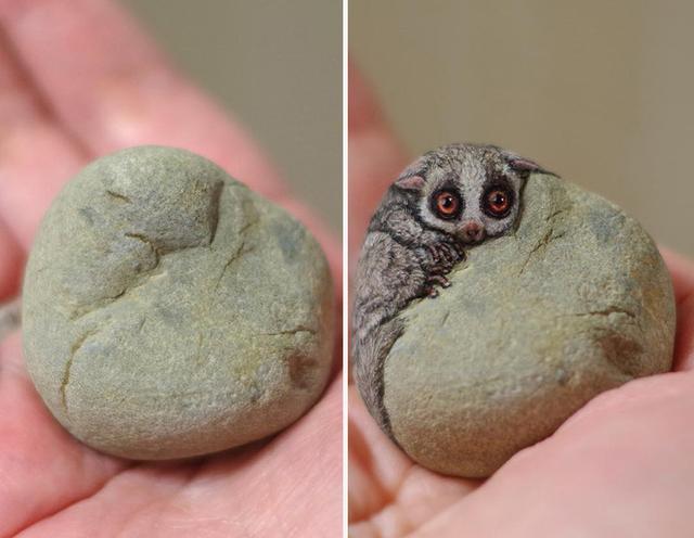 一块普通的石头 却被日本艺术家玩成这样 你问过石头的感受么 腾讯新闻