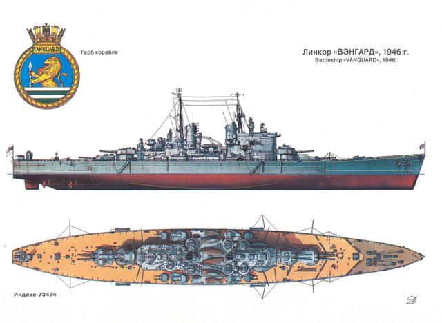 前卫号战列舰线图前卫号战列舰的建造目的是在短时间内为皇家海军提供
