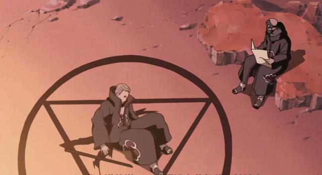 阿斯玛四人,飞段于是发动了咒术死司凭血,通过将黑矛刺进了自己的胸口