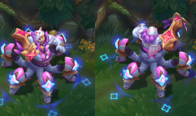 lol魔法少女厄加特炫彩皮肤实测粉色有意外彩蛋绿色更惹人爱