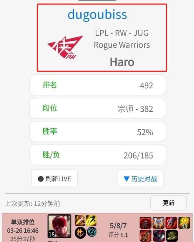 lpl假赛风波后rw打野怒改两次id划清界限霸气表态赌狗biss