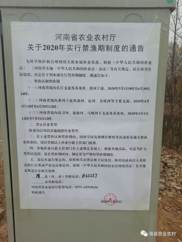 关于2020年实行禁渔期制度的通告已下发,速看!