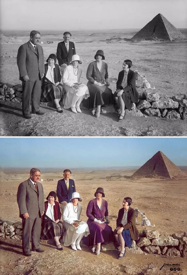 4张世界黑白旧照片被修复成彩色后,让人觉得相差了五十年的时空